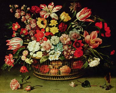 Basket of Flowers by Jacques Linard